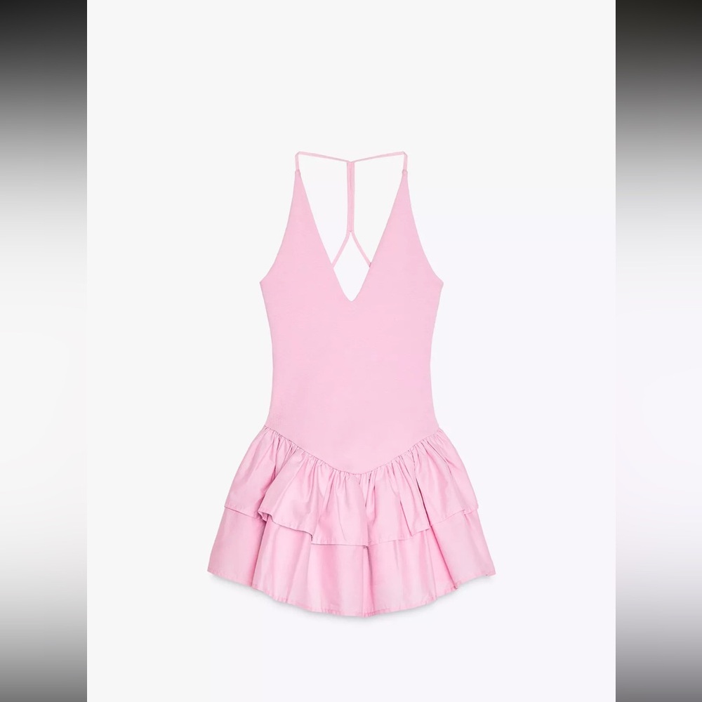 Zara Pink Ruffled Dress